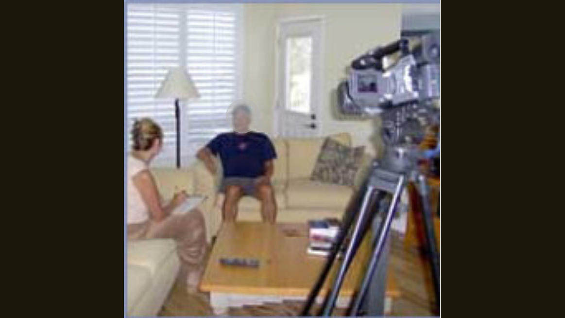Bette Lamore behind the camera on a shoot