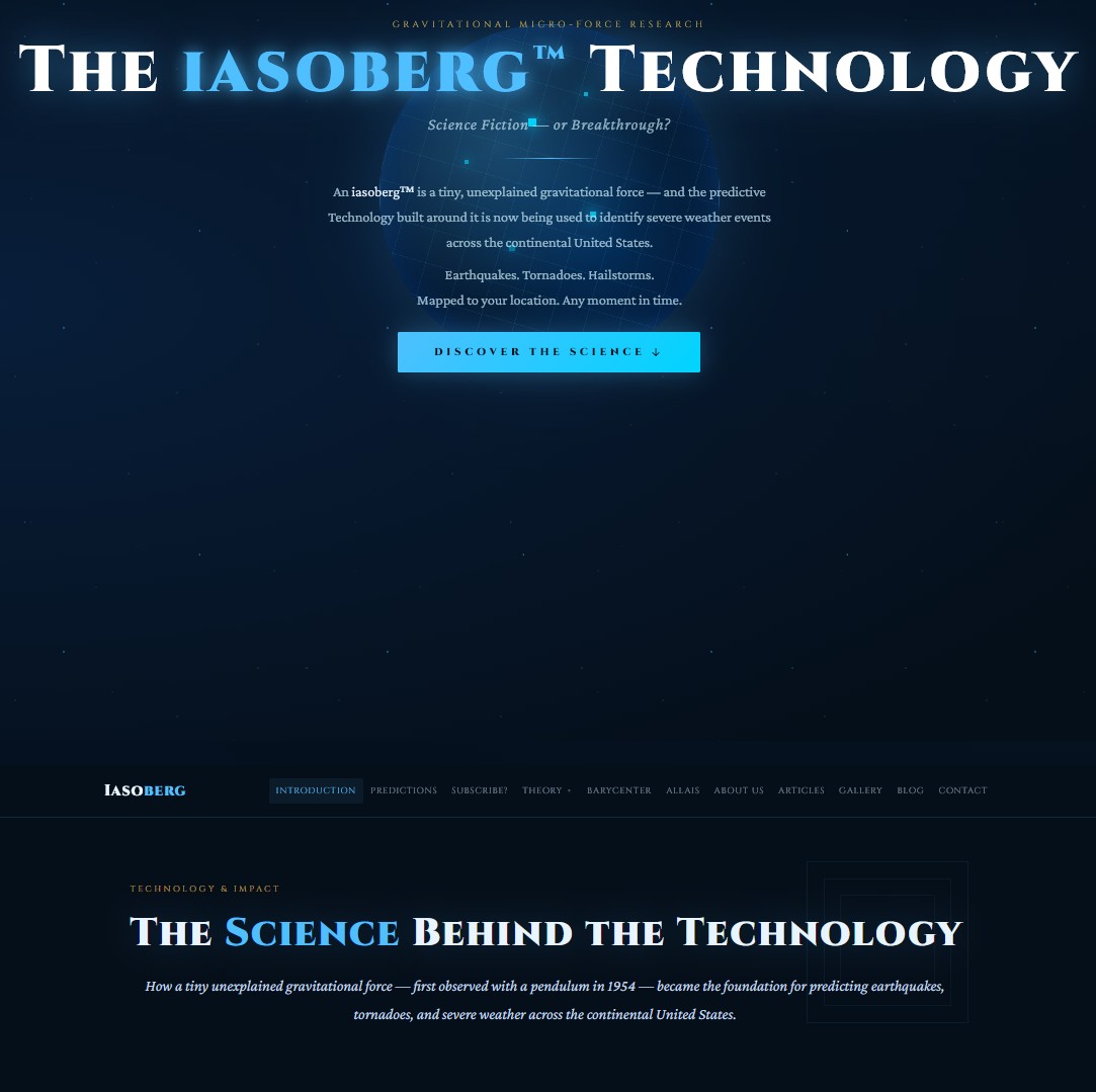 Iasoberg website landing page